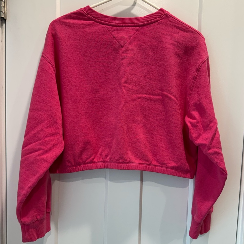 Tommy Hilfiger V-Neck Cropped Sweatshirt Size Small - Picture 6 of 7